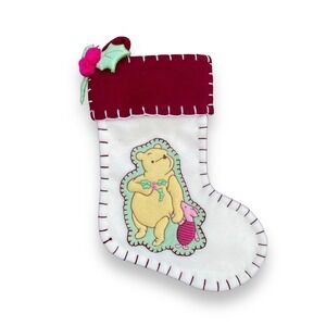 Disney WINNIE THE POOH Stocking Baby's First Christmas‎ RARE HTF
